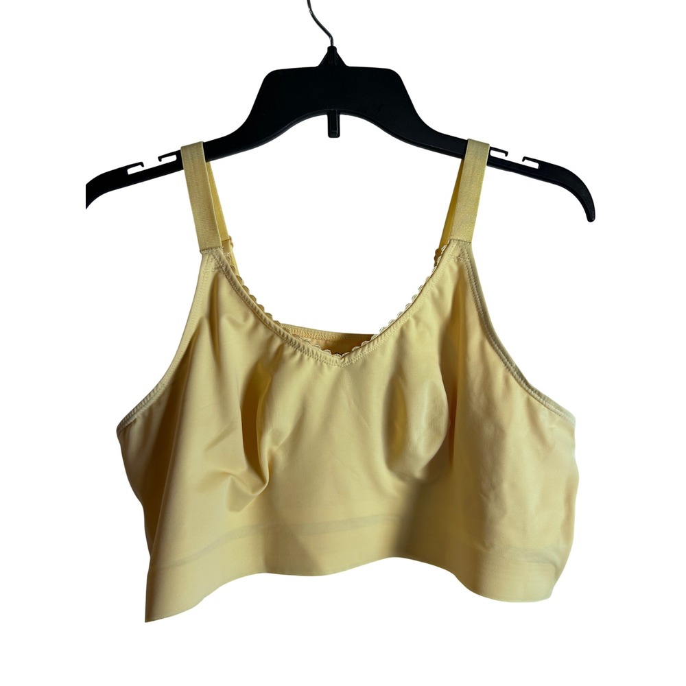 Ruby Ribbon Heritage Cami Size 42 Yellow Wireless Scalloped Top Womens